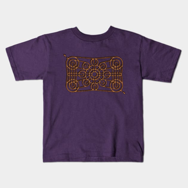 3D Grunge Maze Kids T-Shirt by theladylabyrinthe